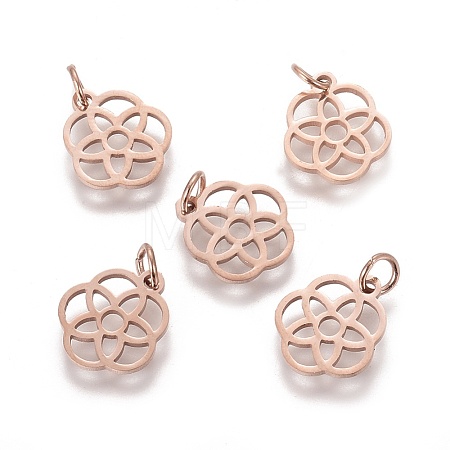 304 Stainless Steel Pendants STAS-Q201-T454R-1