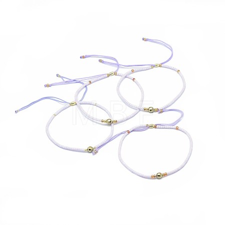 Adjustable Natural Pyrite Braided Bead Bracelets BJEW-F391-A08-1