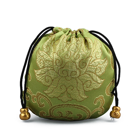 Chinese Style Stain Brocade Jewelry Packing Pouches PAAG-PW0001-161M-1-1