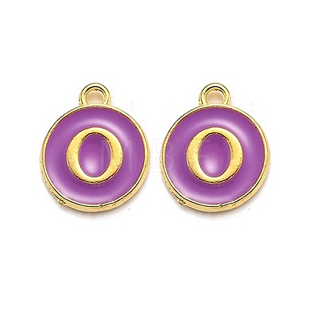 Golden Plated Alloy Enamel Charms LS-ENAM-Q437-12O-1