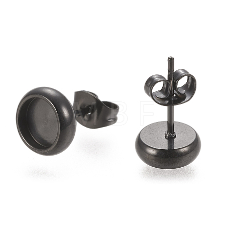 304 Stainless Steel Stud Earring Settings STAS-K202-05B-B-1