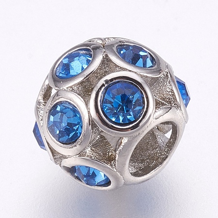 304 Stainless Steel European Beads STAS-O097-120B-1