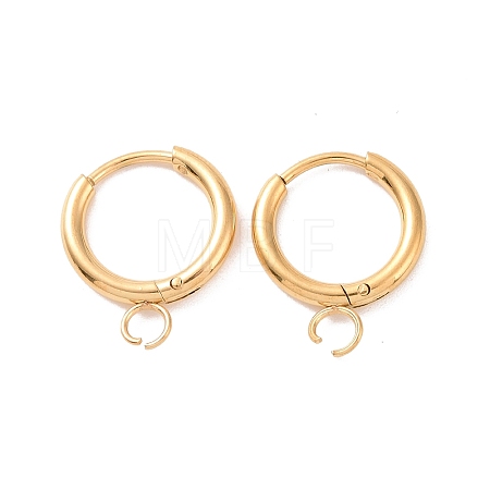 PVD Vacuum Plating Stainless Steel Huggie Hoop Earring Findings X-STAS-J400-36G-1