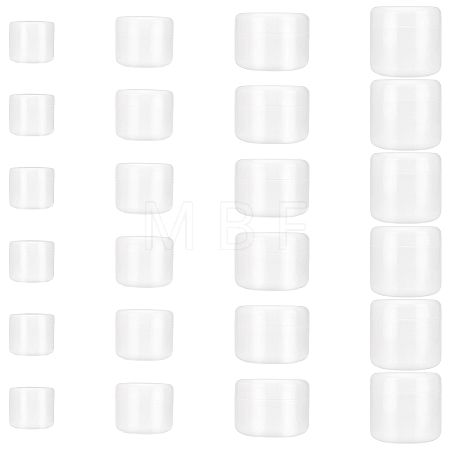 24Pcs 4 Styles Plastic Empty Portable Facial Cream Jar CON-WA0001-18-1