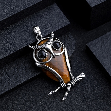 Natural Tiger Eye Big Pendants PW-WG15898-02-1