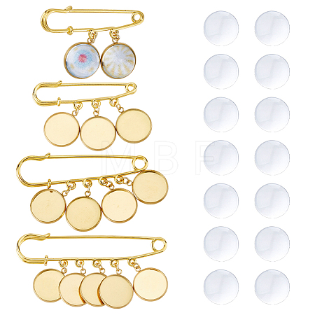 4Pcs 4 Styles Steel Kilt Pins DIY Jewelry Kits JEWB-FH00041-1