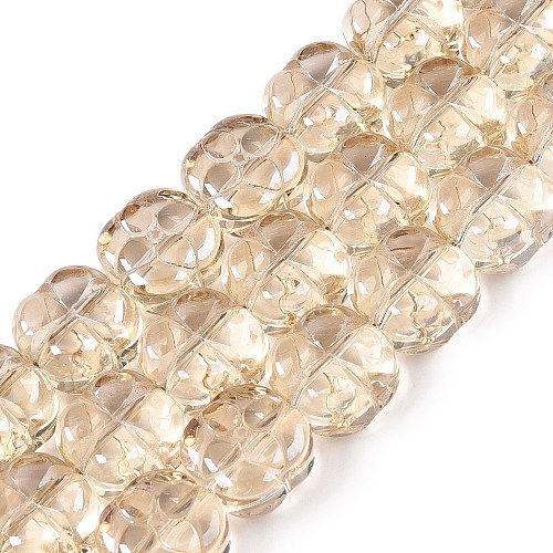 Electroplate Glass Beads Strands EGLA-T021-06D-1