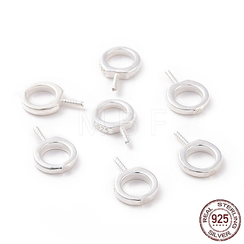 925 Sterling Silver Screw Eye Peg Bails STER-D035-42S-1