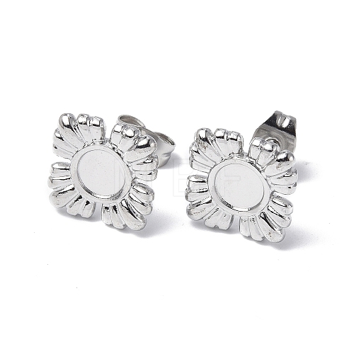 304 Stainless Steel Stud Earring Findings STAS-F286-14P-1