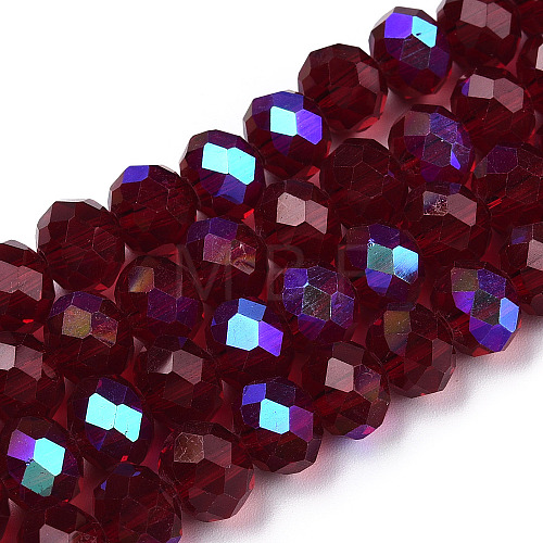 Electroplate Glass Beads Strands EGLA-A034-T1mm-L21-1