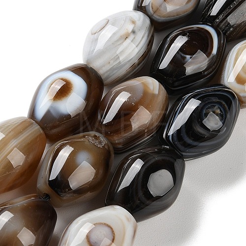 Natural Eye Agate Beads Strands G-NH0019-D02-03-1