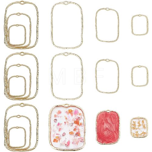 36Pcs 3 Styles Alloy Open Back Bezel Pendants FIND-CA0006-07-1