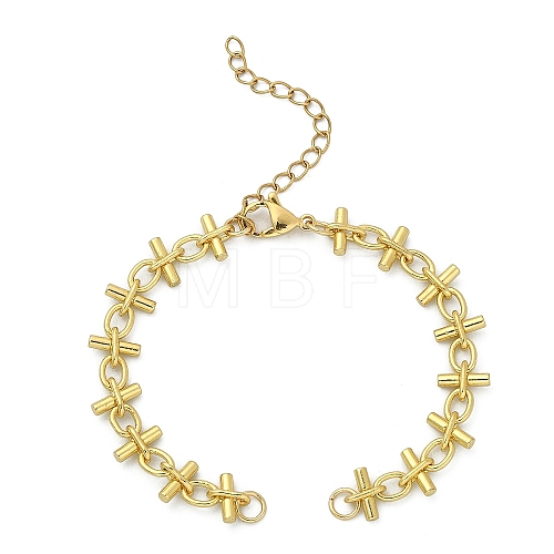Brass Handmade Link Chains AJEW-TA00005-1