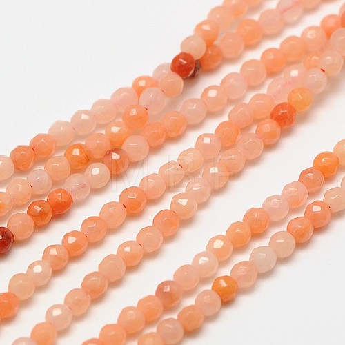 Natural Pink Aventurinee Beads Strands X-G-A129-3mm-D01-1