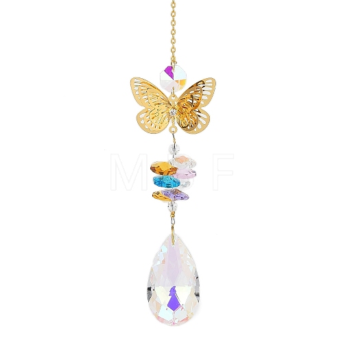 Hollow Alloy Hanging Ornaments HJEW-Q012-07A-1