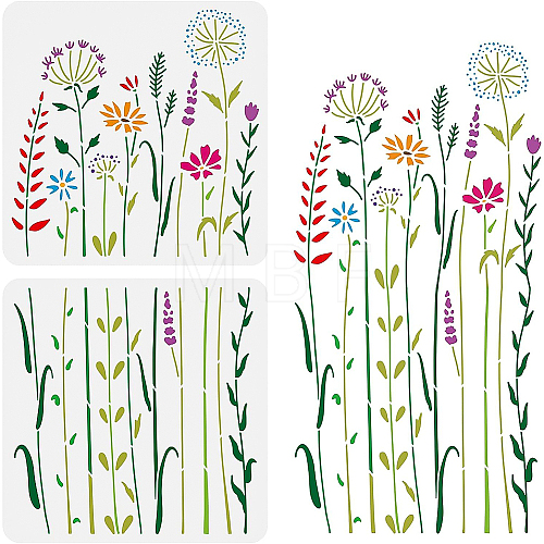 Plastic Drawing Painting Stencils Templates Sets DIY-WH0172-1018-1