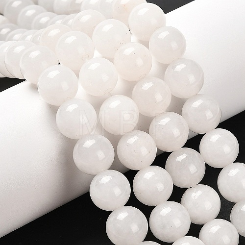 Natural White Jade Bead Strands G-J276-50-12m-1