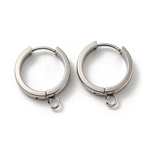 Tarnish Resistant 201 Stainless Steel Huggie Hoop Earrings Findings STAS-A167-01U-P-1