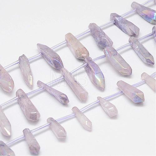 Natural Crystal Pointed Bead Strands G-G940-02-1