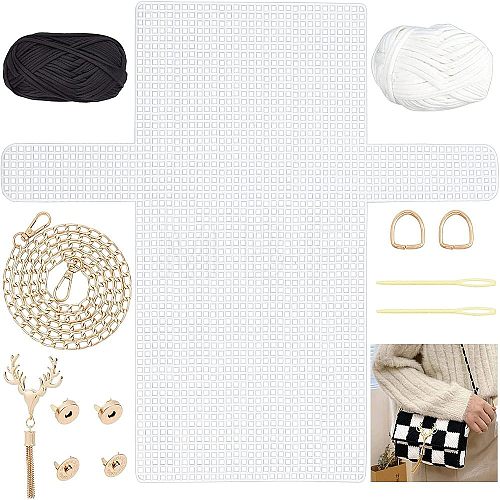 DIY Knitting Rectangle Shoulder Bags Set DIY-WH0182-69-1