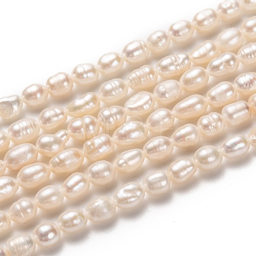 Natural Cultured Freshwater Pearl Beads Strands PEAR-J005-61-1