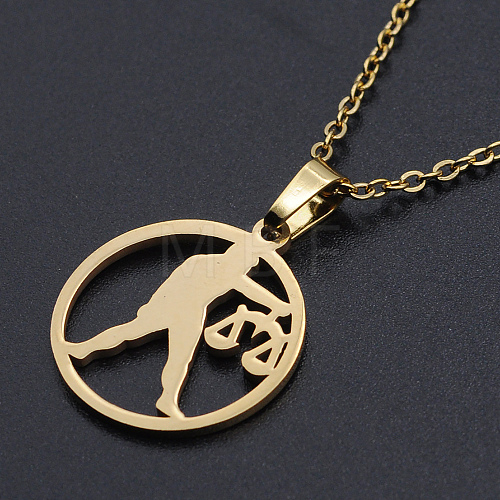 201 Stainless Steel Pendants Necklaces NJEW-S105-JN626-7G-1