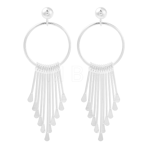 Sterling Silver Dangle Earrings for Women EJEW-K292-01S-1