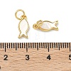 Natural White Shell Fish Charms KK-F926-04B-3