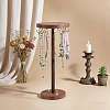 Round Wooden Necklace Organizer Display Stands NDIS-WH0010-34B-4