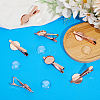 8Pcs Brass Tie Clip Cabochon Settings KK-GO0002-43RG-4