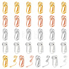Unicraftale 32Pcs 4 Colors 304 Surgical Stainless Steel Clip-on Earring Findings FIND-UN0001-33-1