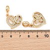 Alloy Crystal Rhinestone European Dangle Charms AL-CBAC2D3-17G-3