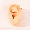 Two-layer C-Shaped Brass Cuff Earrings EJEW-G445-01G-3