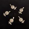 Brass Micro Pave Cubic Zirconia Pendants ZIRC-SZ0003-47-3