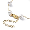 ABS Plastic Imitation Pearl Beaded Chain Anklets AJEW-AN00540-4