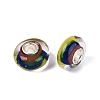 Handmade Lampwork & Brass Core European Beads LAMP-N044-08S-01-3