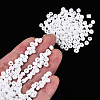 Frosted Opaque Glass Seed Beads SEED-R029-4mm-A01-5