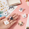 7Pcs 7 Colors Cartoon Dog Acrylic Brooch JEWB-TA0001-37-6