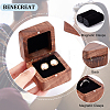 Square Wood Ring Storage Boxes CON-WH0087-52B-4