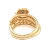 Brass Micro Pave Cubic Zirconia Boy Open Cuff Rings Set for Women RJEW-U002-12G-2