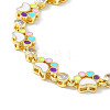 Brass Micro Pave Cubic Zirconia Chain Bracelets BJEW-P288-02G-2