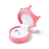 Flocking Plastic Crown Finger Ring Boxes CON-B008-01D-2