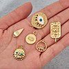 9Pcs 9 Style Brass Pendant Sets ZIRC-SZ0001-48-3