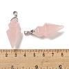 Natural Rose Quartz Pointed Pendants G-F766-08AS-03-3