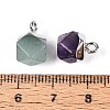 Natural & Synthetic Mixed Stone Faceted Star Cut Round Charms G-T144-70M-3