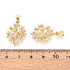 Brass Micro Pave Clear Cubic Zirconia European Dangle Charms Bails KK-N276-15G-3