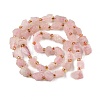 Raw Rough Natural Madagascar Rose Quartz Beads Strands G-D101-A14-3