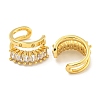 Brass Micro Pave Cubic Zirconia Cuff Earrings EJEW-C104-108G-2