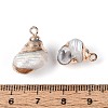 Electroplated Natural Shell Pendants BSHE-T015-12-3