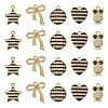 20Pcs 5 Styles Alloy Enamel Rhinestone Pendants ALRI-TA0001-46-2